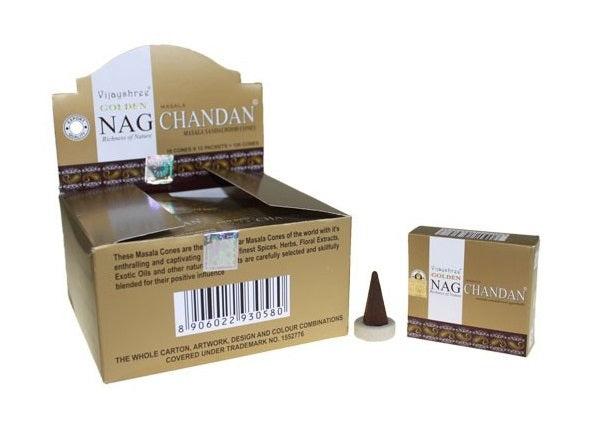 Incense Cones - Golden Nag Chandan