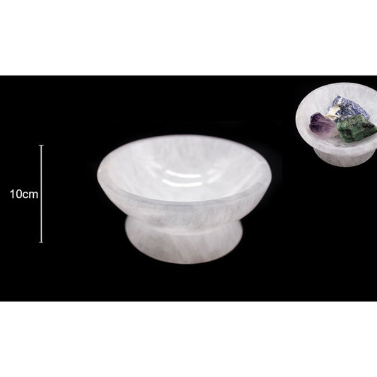 Selenite Cup | Round w/Base